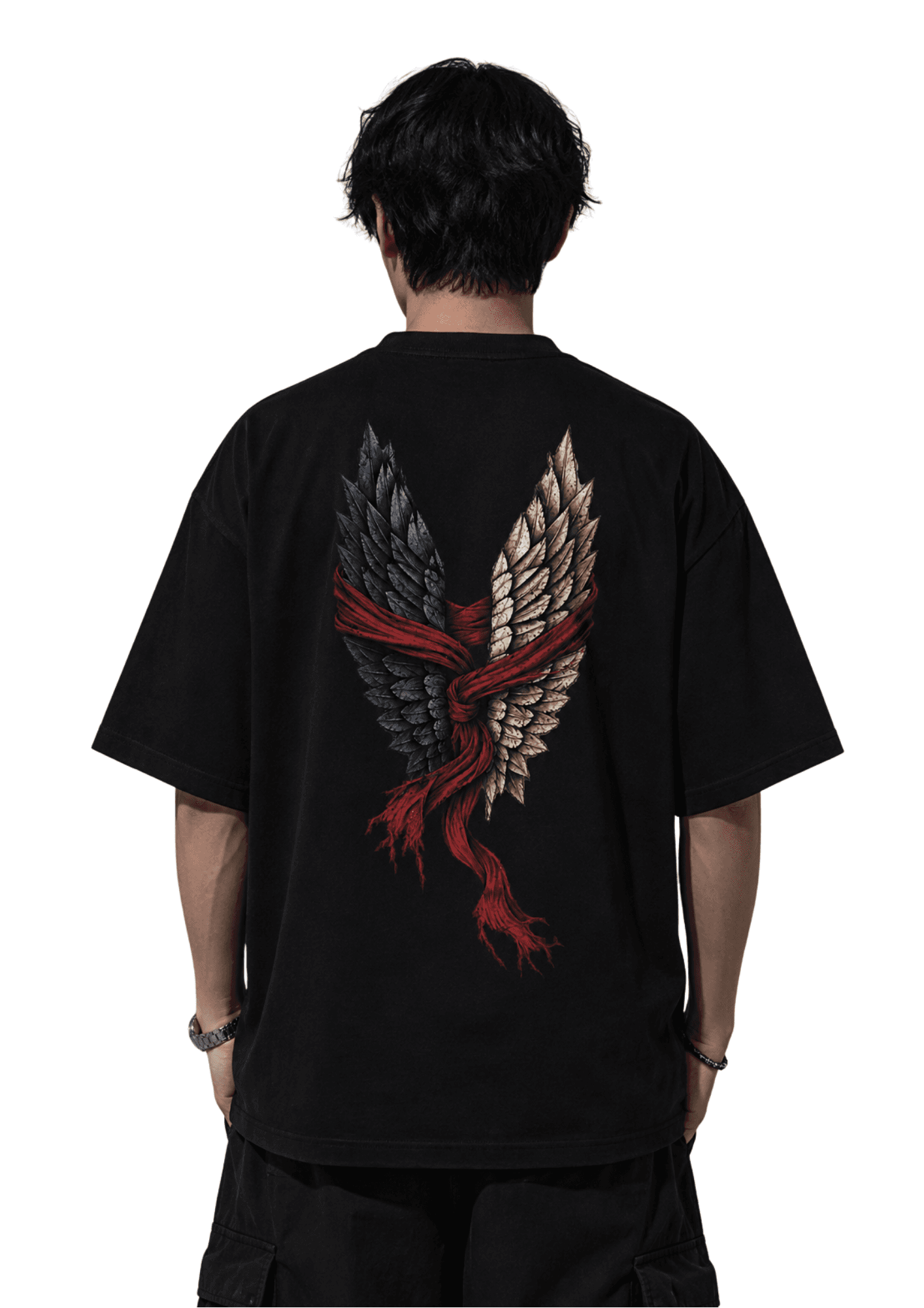 AOT : Eren X Mikasa – back view anime T-shirt