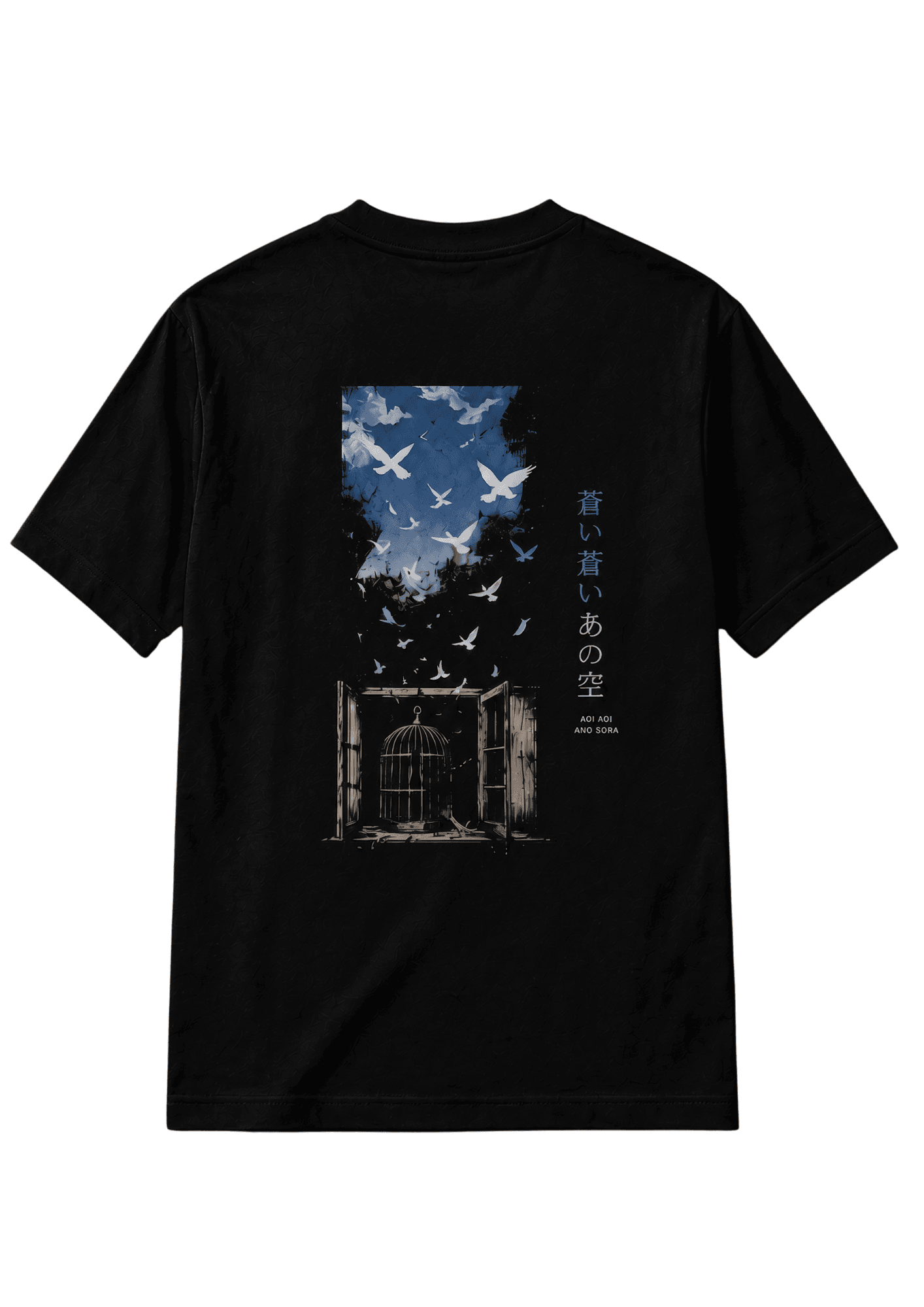 Blue Bird – back view anime T-shirt